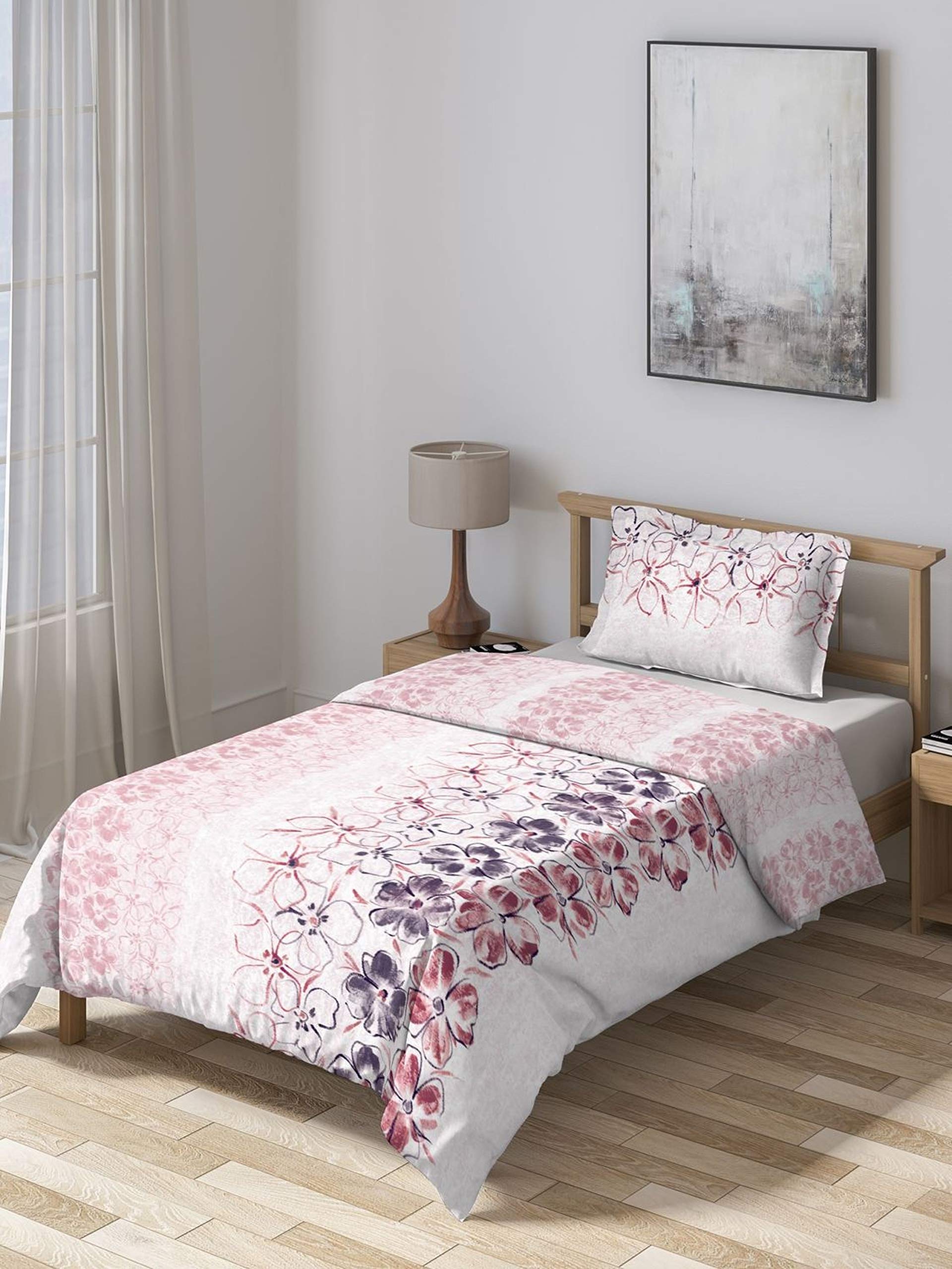 DDecor Live Beautiful 150Tc 1 Single Comforter  Red (152 Cm X 229 Cm, 60In X 90In)