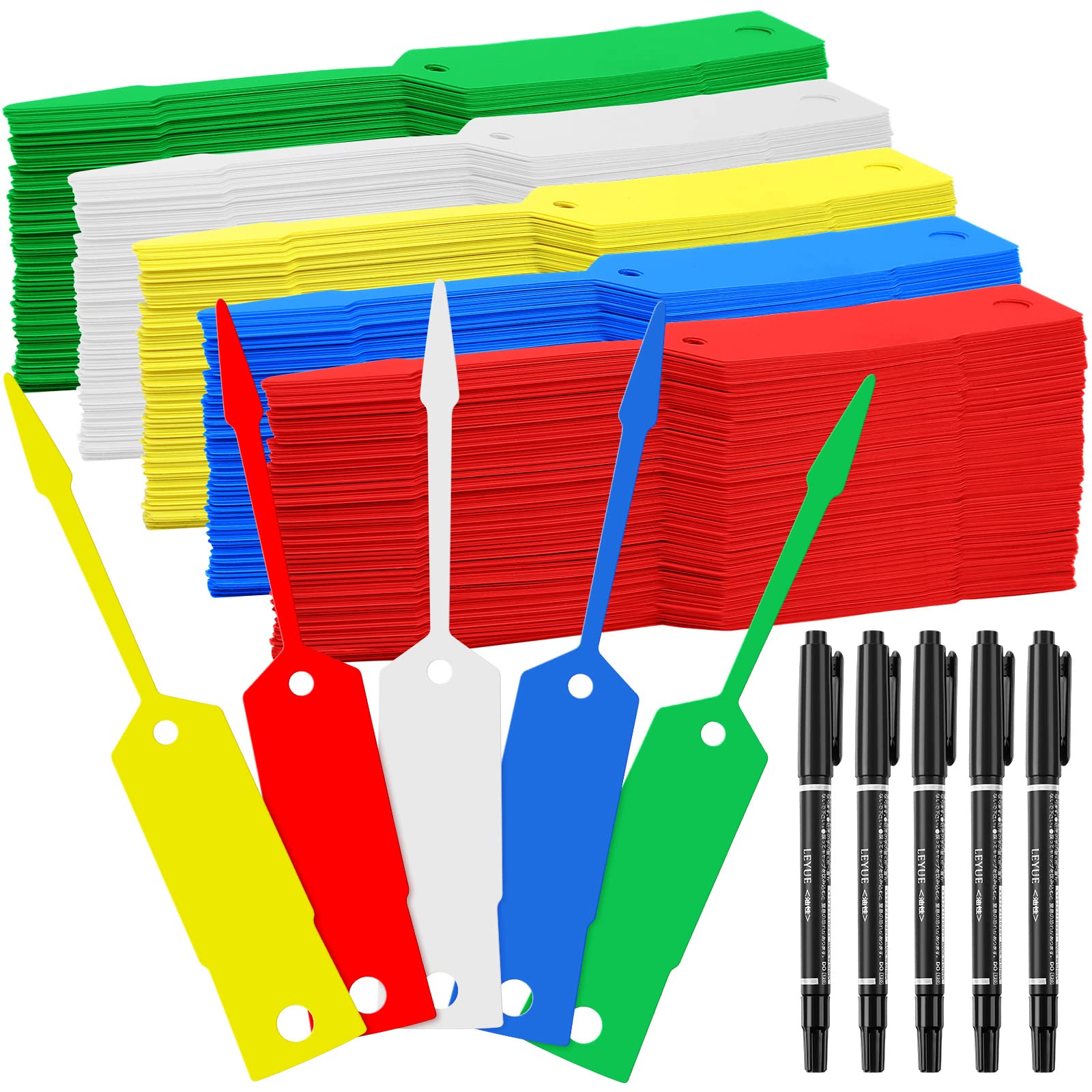 Woanger 2000 Pieces Self Locking Arrow Key Tags Car Key Labels Self Lock Identifierscar Parts Tags With 5 Pcs Black Pens For Off