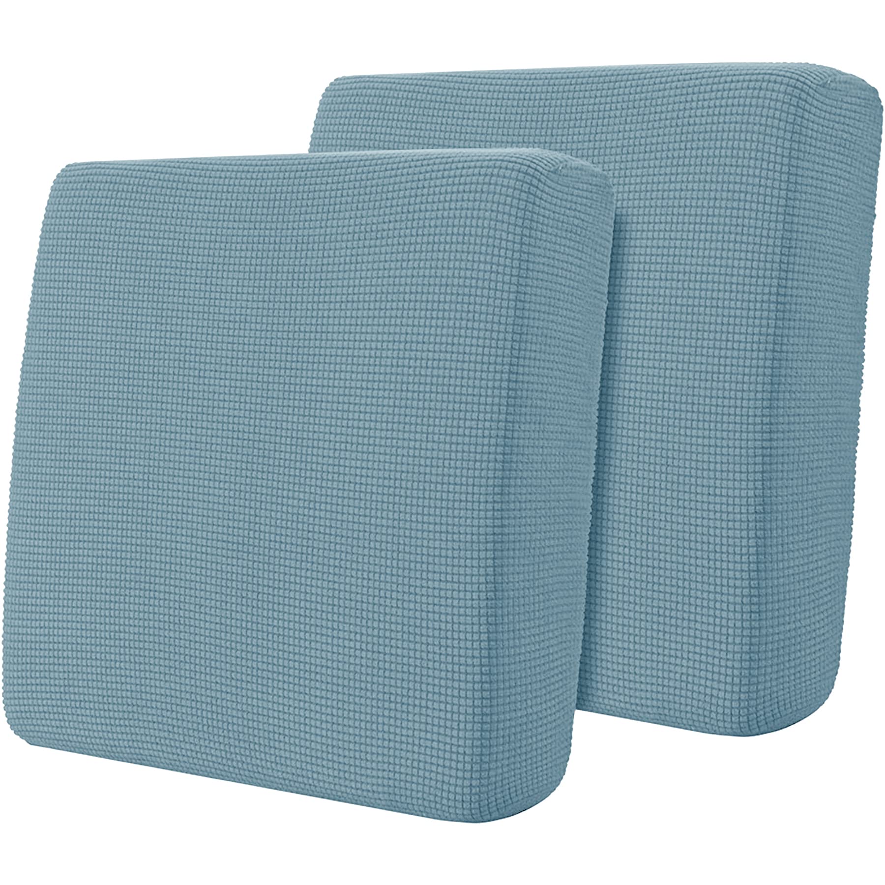 Hokway Stretch Couch Cushion Slipcovers Reversible Cushion Replacement Slipcovers Sofa Cushion Covers(Smoky Blue, 2)