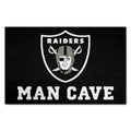 FANMATS 14349 Las Vegas Raiders Man Cave Starter Mat Accent Rug - 19in. x 30in. | Sports Fan Home Decor Rug and Tailgating Mat