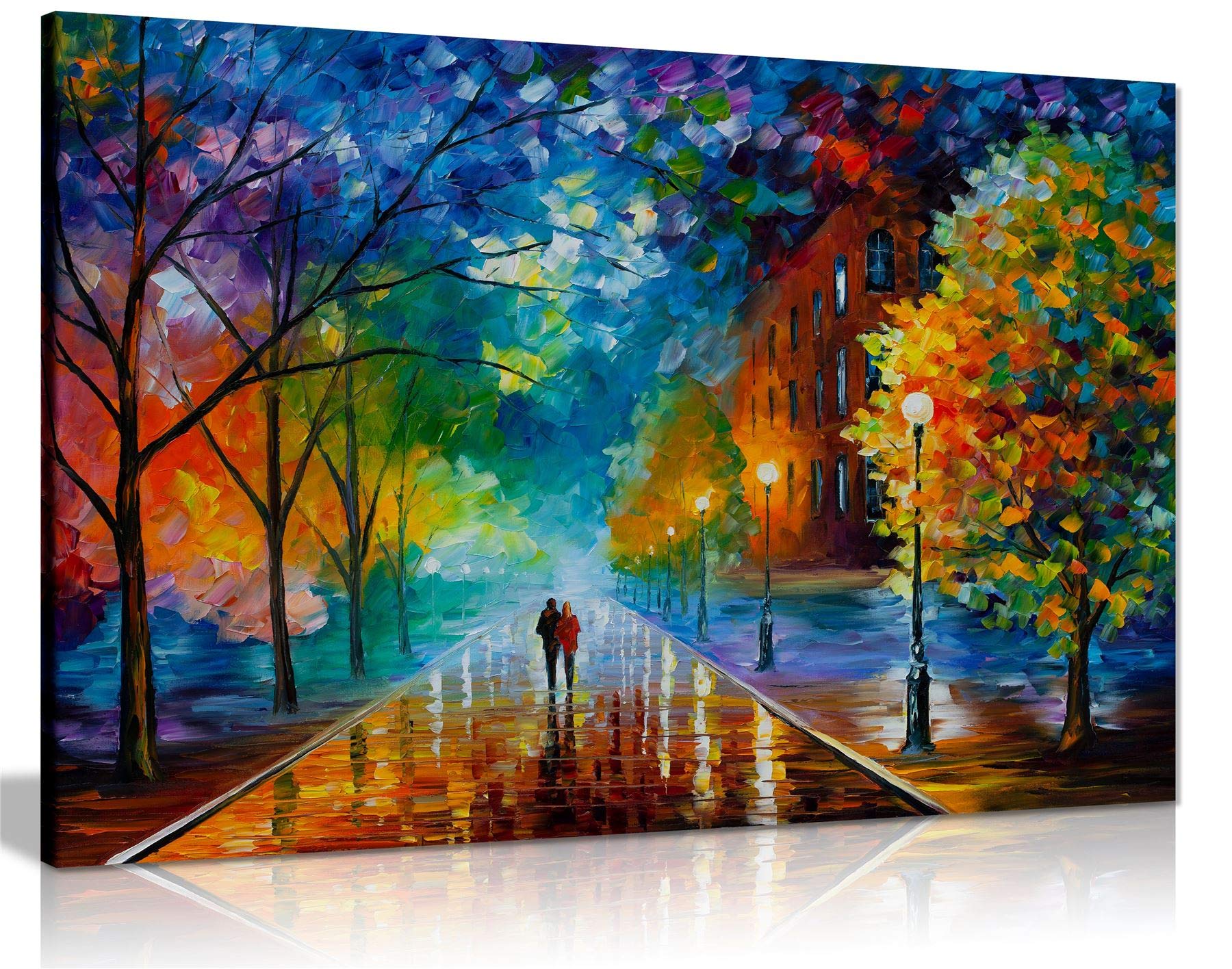 Freshness of Cold by Leonid Afremov Canvas Wall Art Picture Print for Home Decor (36x24)