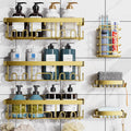 Veken Adhesive Shower Caddy 6-Pack,Heavy Weight Bearing,Large Wall Mounted Shower Shelves Rack,Organizer Storage Accessories Wit