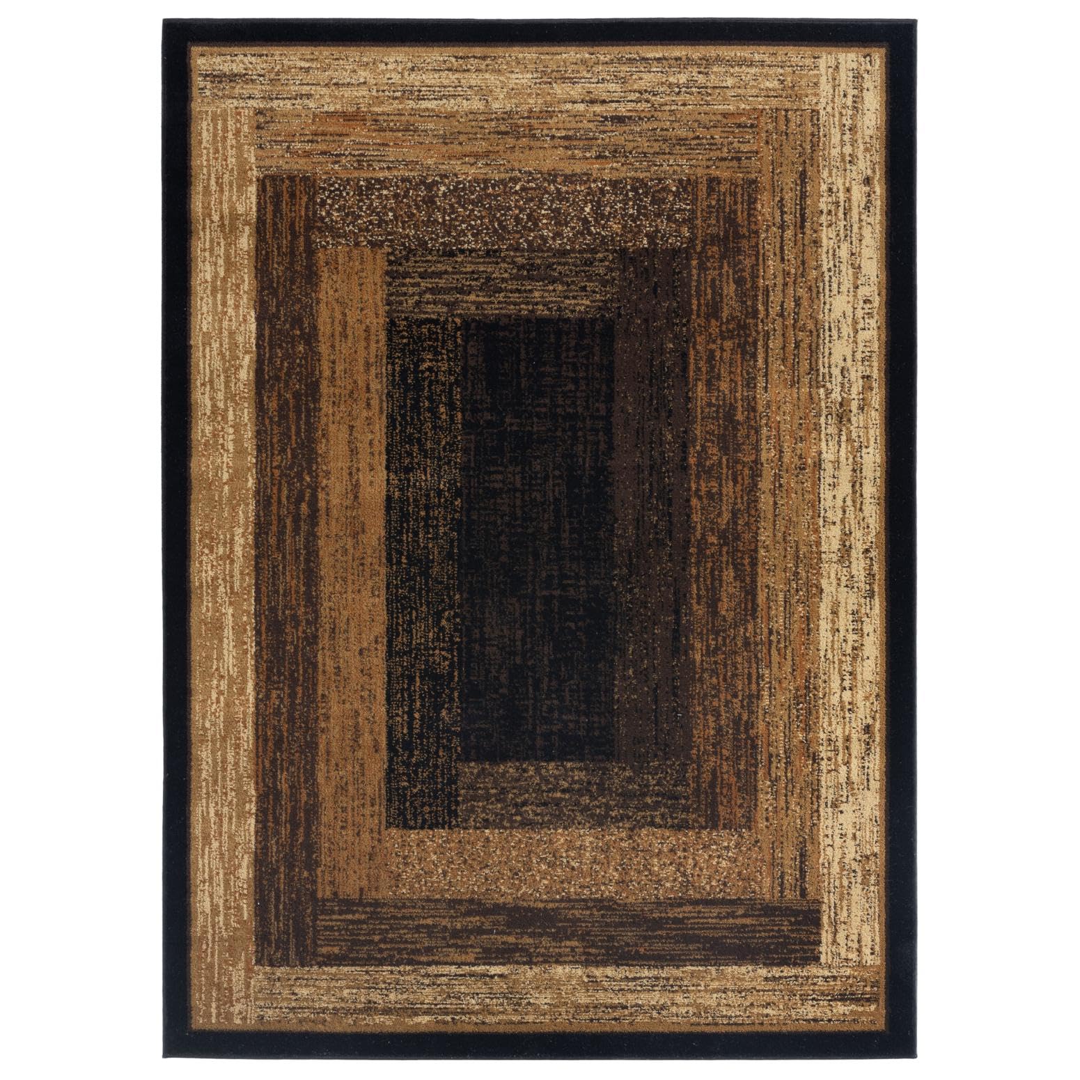 Home Dynamix Royalty Vega Contemporary Geometric Area Rug, Black/Beige, 78x104