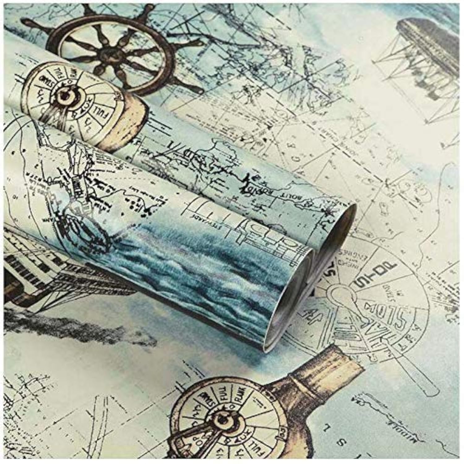 Lependor Removable Self Adhesive Printed Wall Paper Decorative Self Adhesive Shelf Drawer Liner Roll - 17.71 X 393 (17.71 X 32.8