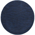 Nourison Essentials Indoor/Outdoor Midnight Blue 6' X Round Area Rug, Easy Cleaning, Non Shedding, Bed Room, Living Room, Dining