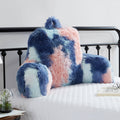 Hobed Life Faux Fur Reading Pillows - Big Size 30X17X17 Inches With Premium Pure White Micro Fiber Stuffing, Students & Kids Bac