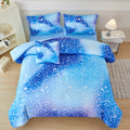 Perfemet Blue Twin Comforter Set For Girls, 6 Pieces Twin Bed In A Bag, 3D Colorful Kids Bedding Comforter Set With Sheets, Tie