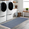 Lahome Boho Kitchen Runner, 2x6 Laundry Room Rug Lightweight Runners for Hallways Washable Runner Rug with Tassels, Farmhouse Co