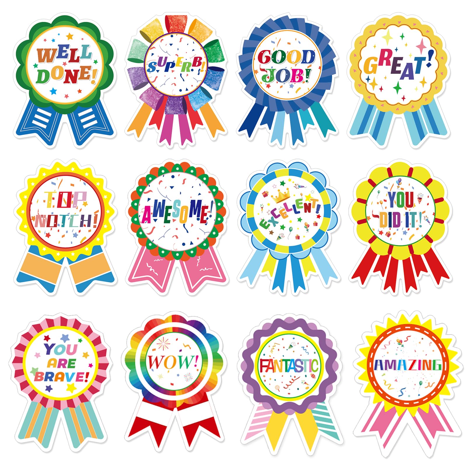 Yeachlaing Reward Stickers Badge Designs,2.4  1.8 Inch Reward Labels Use On Classroom,Outdoor Sports Game,Party,Home,Encourage S