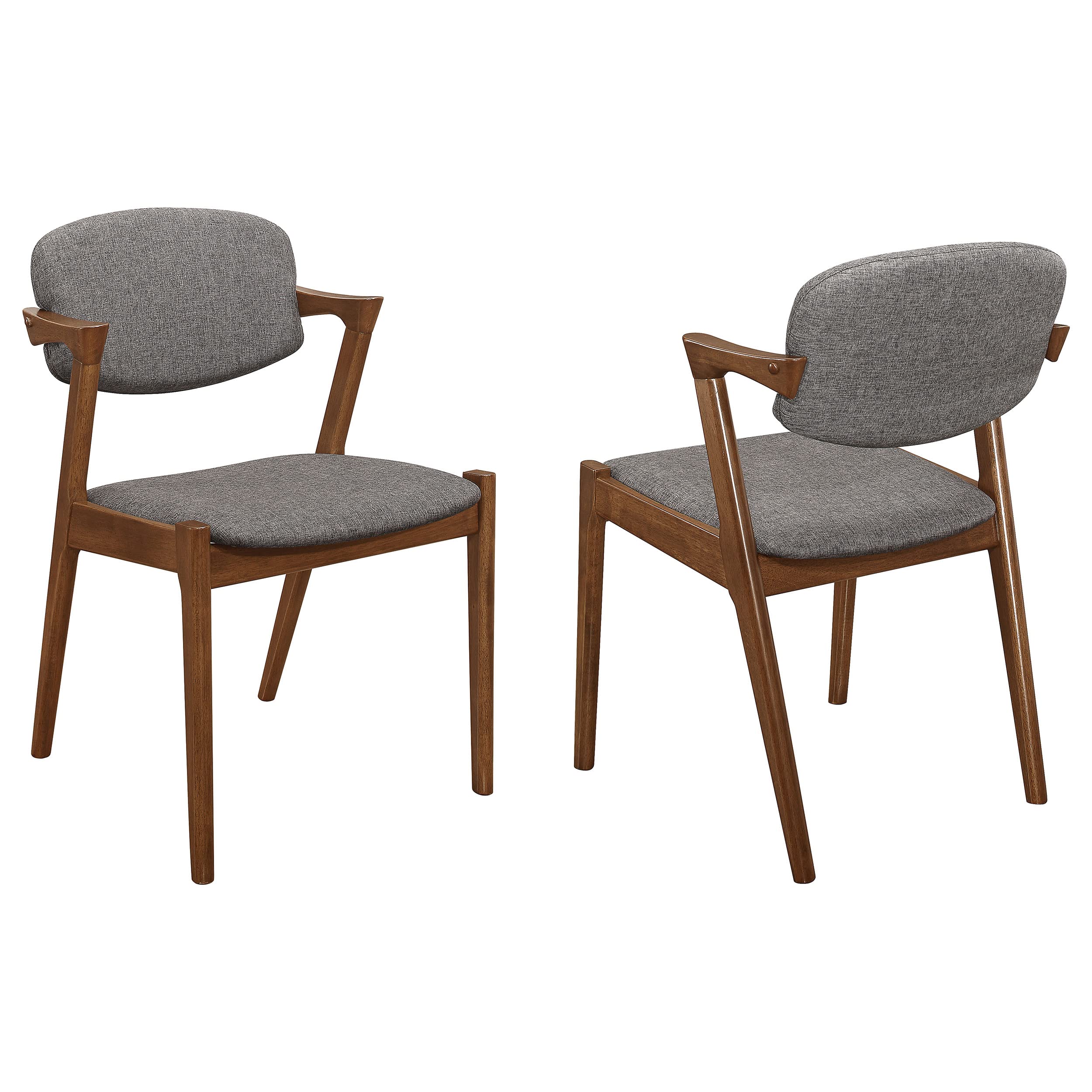 Coaster Home Furnishings Malone Dining Side Chairs Grey and Dark Walnut (Set of 2)
