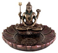 Top Collection Hindu God Shiva in Meditation Round Incense Holder Plate Incense Burner