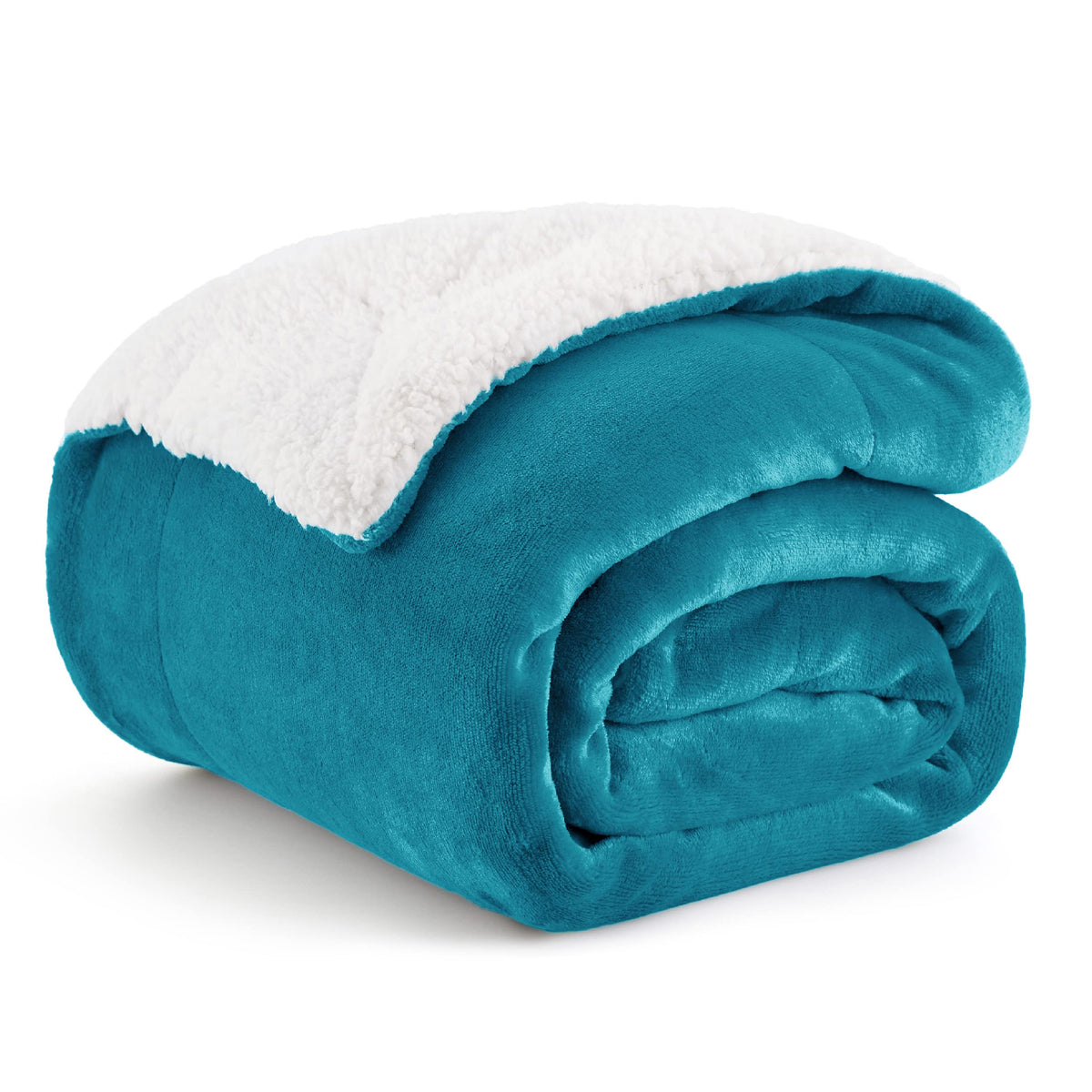 Bedsure Sherpa Fleece Throw Blanket For Couch - Thick And Warm Blankets For Winter, Soft And Fuzzy Throw Blanket For Sofa, Teal,
