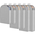 Locmeo 6 Pack Garment Bags for Hanging Clothes, Window Style, Gray
