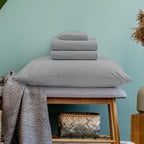 Utopia Bedding King Sheet Set - Jersey Knit Sheets 4 Piece- Cotton Jersey Sheets - Soft T-Shirt Stretchy Sheets (Heather Light G