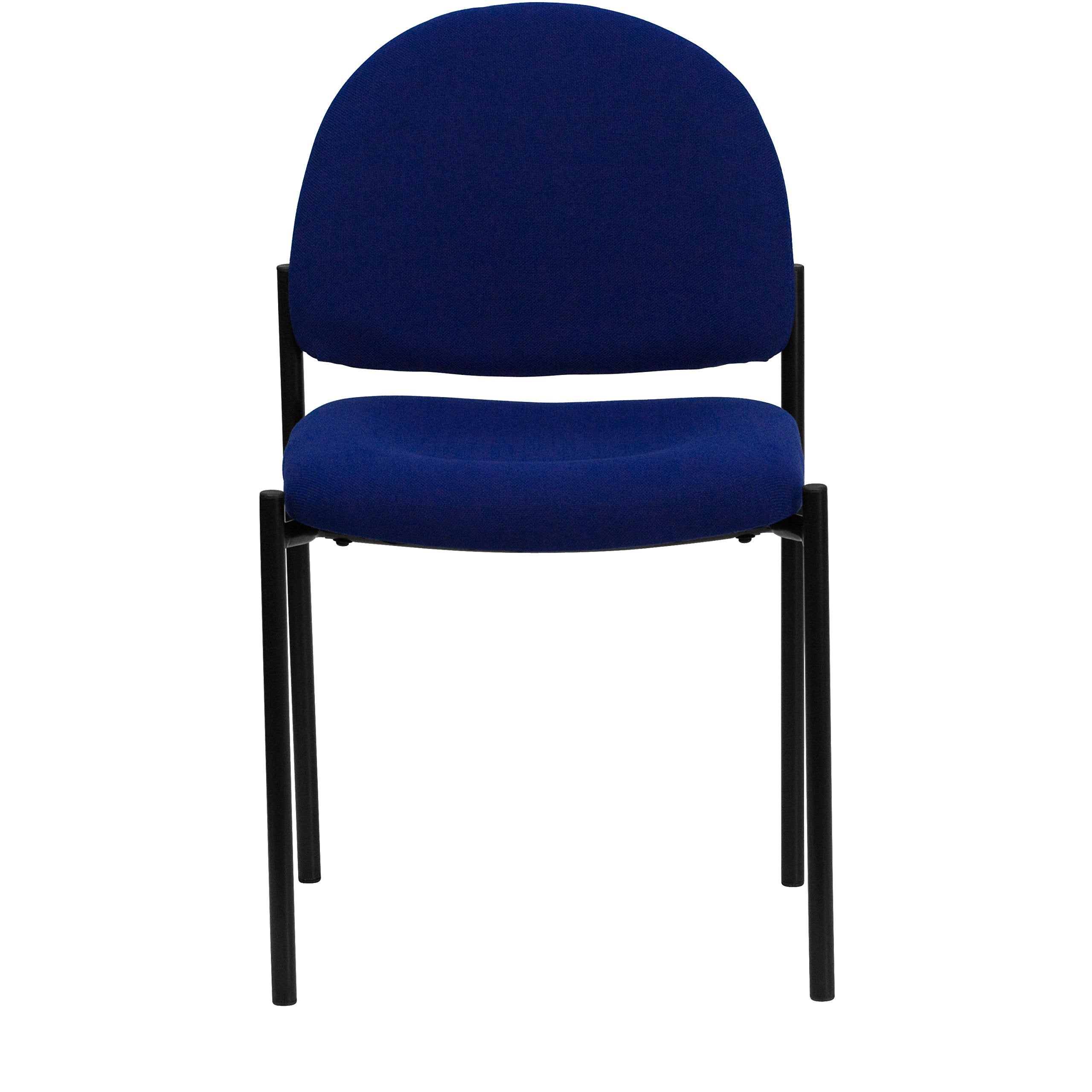 Flash Furniture Tania Comfort Navy Fabric Stackable Steel Side Reception Chair