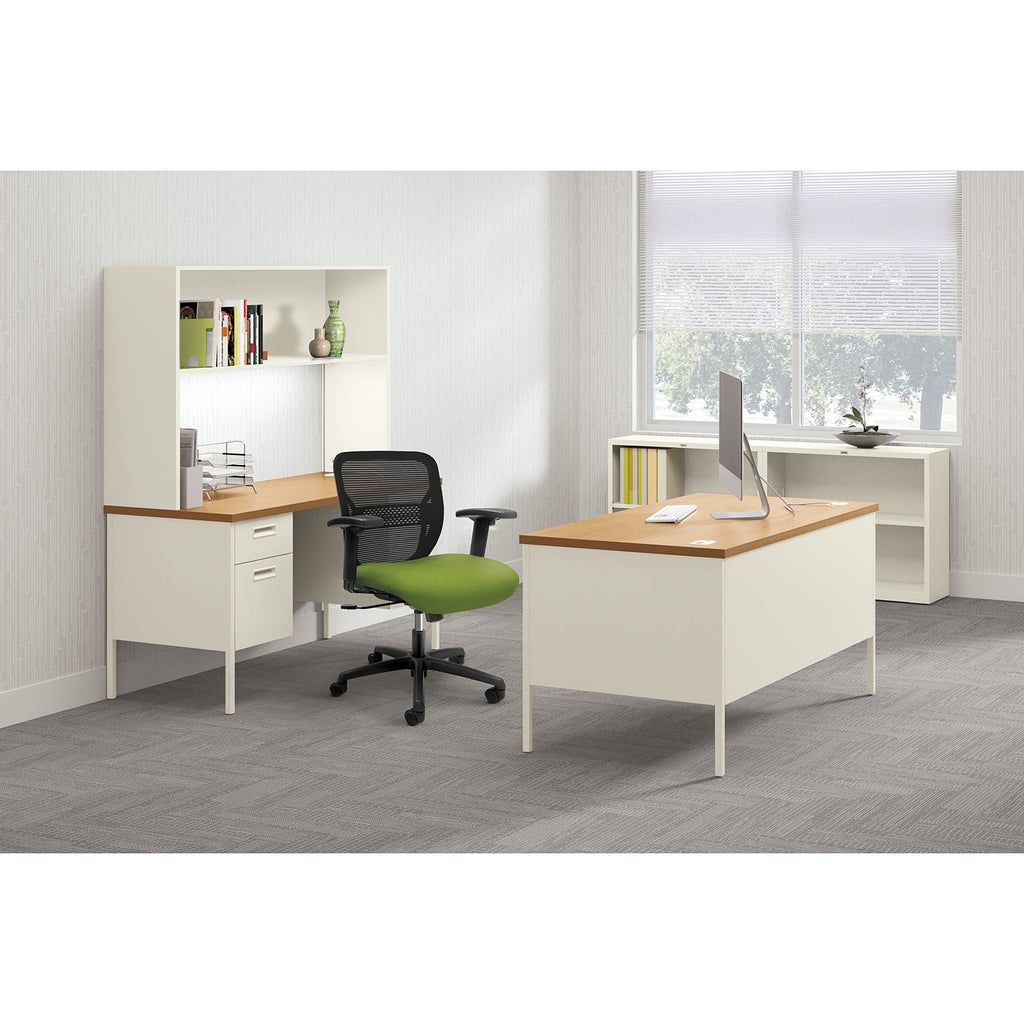 Hon Metro Classic Single-Pedestal Desk, Harvest/Putty