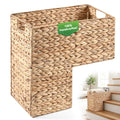 Livole Handwoven Water Hyacinth Stair Basket for Carpeted & Wooden Stairs