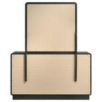 Coaster Home Furnishings Cavelle Transitional 59-inch 6-Drawer Bedroom Dresser with Mirror Bedroom Clothing Storage Cabinet Wide Chest of Drawers Organizer Unit Black 223663M