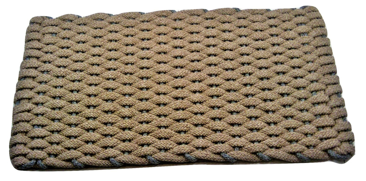 Rockport Rope Doormats 2034387P Premium Indoor & Outdoor Doormats, 20'X 34', Tan With Gray Insert