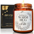 Briojoy Warm Hug in a Jar Candle - Friendship Gifts for Women Men Best Friend - Big Hug Relaxing Candle - Get Well Gift for Her 