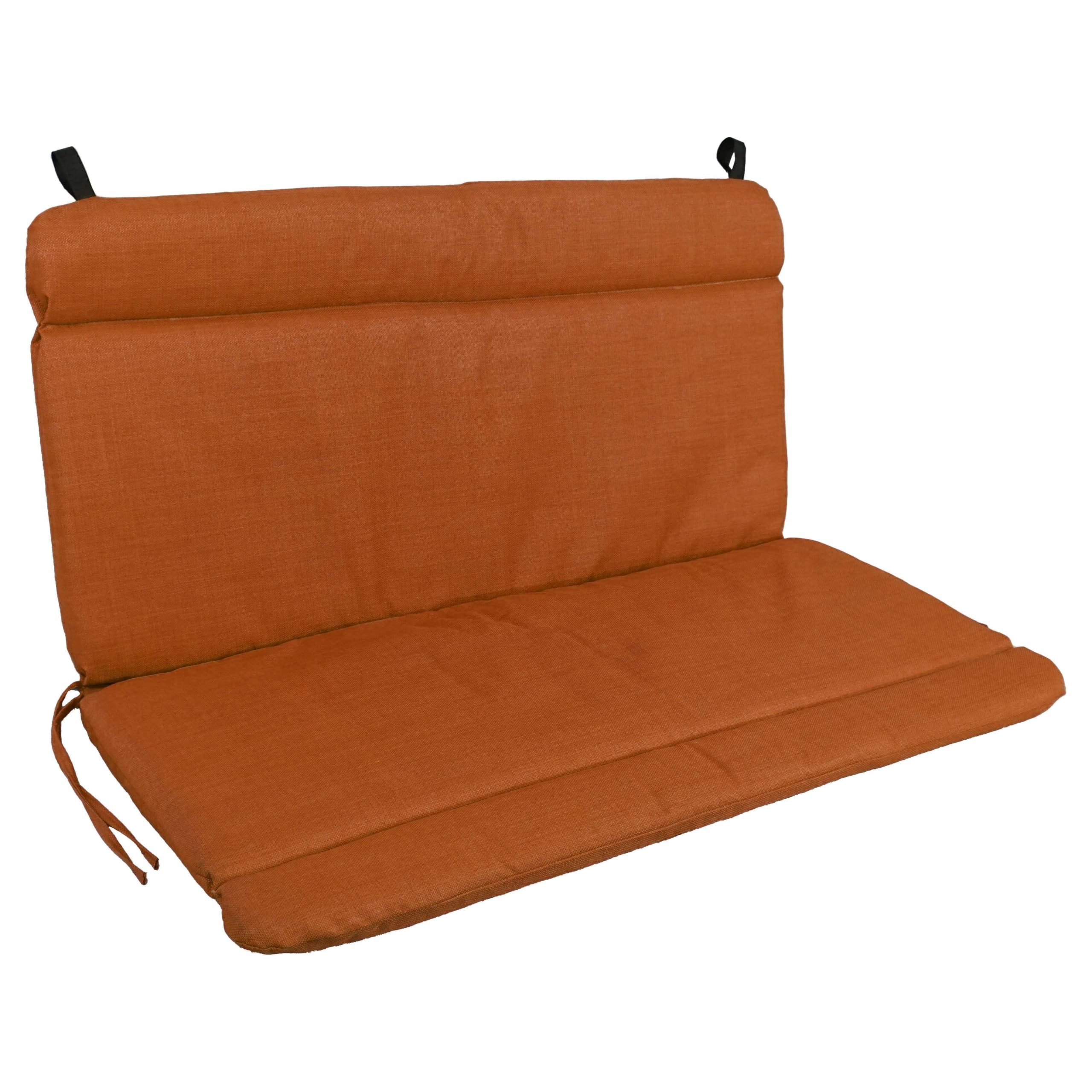 Blazing Needles Indoor/Outdoor Seat/Back Loveseat Cushion, 42 x 40, Cinnamon