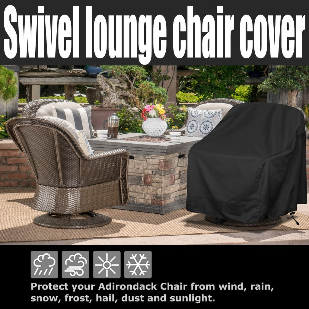 Outdoor Swivel Lounge Chair Cover 2 Pack,Waterproof Heavy Duty Outdoor Chair Covers, (30' W X 34' D X 38.5' H) Patio Furniture Cover For Swivel Patio Lounge Chair