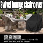 Outdoor Swivel Lounge Chair Cover 2 Pack,Waterproof Heavy Duty Outdoor Chair Covers, (30' W X 34' D X 38.5' H) Patio Furniture Cover For Swivel Patio Lounge Chair