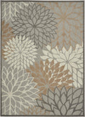 Nourison Aloha Indoor/Outdoor Natural 9'6' X 13' Area -Rug, Tropical, Botanical, Easy Cleaning, Non Shedding, Bed Room, Living