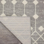 Nourison Grafix Moroccan Grey 8'6' X 12' Area Rug, Easy Cleaning, Non Shedding, Bed Room, Living Room, Dining Room, Kitchen (9X