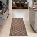 Nourison Easy Care Brown 22 x 76 Area Rug - Easy Clean, Non Shedding, Bed Room, Living Room, Dining Room, Kitchen (8 Runner)
