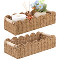 2pcs Scalloped Decor Toilet Paper Storage Basket with Handles(146.34)
