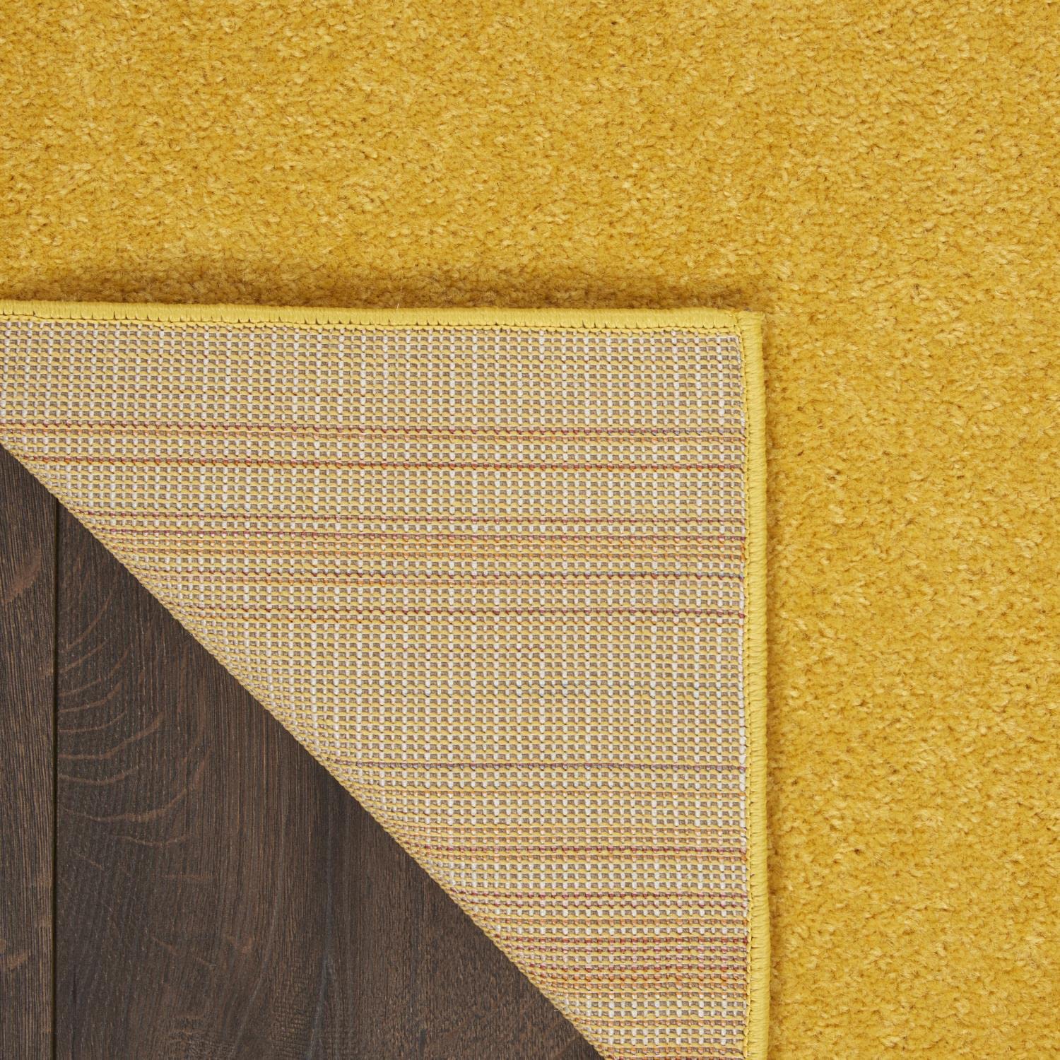 Nourison Essentials Indoor/Outdoor Yellow 5' X 7' Area Rug, Easy -Cleaning, Non Shedding, Bed Room, Living Room, Dining Room, Backyard, Deck, Patio (5X7)