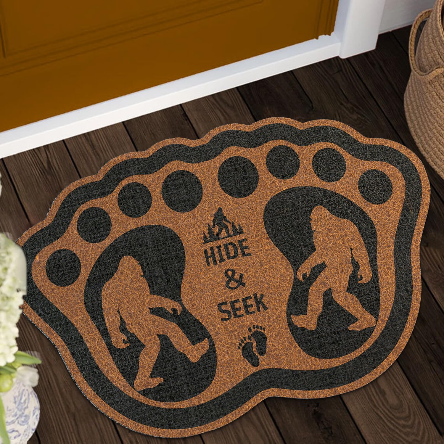 Haigoo Sasquatch Doormat Outdoor Indoor, 30'X18' Funny Sasquatch Rug Non Slip Welcome Mats For Front Door, Sasquatch Gift For