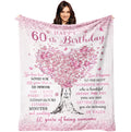 Xalazy 60Th Birthday Gifts For Women Blanket 60'X50', Birthday Gifts For 60 Year Old Woman, Happy 60Th Birthday Gifts For Wome