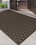 DEXI Front Door Mat Outside Entrance Rubber 32x48, Welcome Floor Doormat Heavy Duty Non Slip, Dirt Trapper Waterproof Exterior E