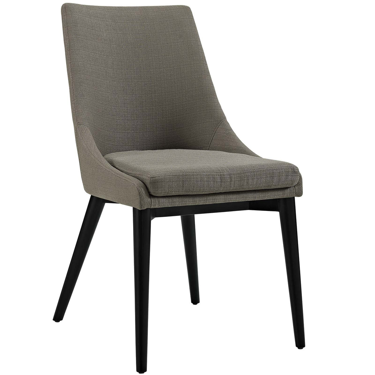 Modway Viscount Mid-Century Modern Upholstered Fabric Kitchen And Dining Room Chair In Granite