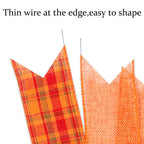 2 Pack Fall Bows For Wreaths Decorations For Home, Halloween Tree Topper Bow, Thanksgiving Bow With Orange Buffalo Plaid Burlap