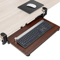 Zontera Ergonomic Mouse & Keyboard Tray Under Desk, Pull Out with Adjustable C-clamp, 20 (25.9 Including Clamps) x 11.8 Inch Sli