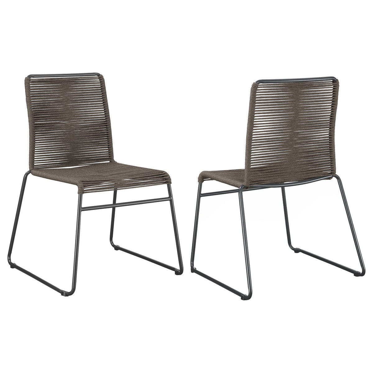 Coaster Home Furnishings Jerome Upholstered Stackable Side Chairsash Brown (Set Of 2)