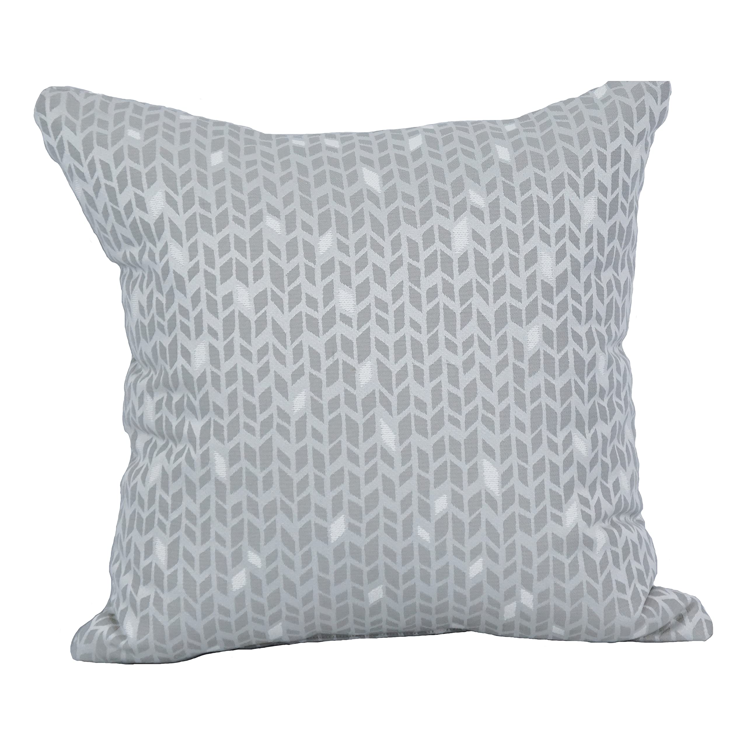 Blazing Needles Square Polyester Jacquard Throw Pillow, 17", Banyan Linen