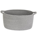 MEGASKET Black Woven Storage Basket, 17x12x8 Cotton Rope Baskets for Organizing Dog Toy, Gift, Book, Towel, Cloth, Shoe, Decorat