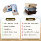 Gold Case Home Collection Myra Turkish Hand Towels For Bathroom Set Of 5-100% Cotton Bathroom Hand Towels - Kitchen Hand Towels