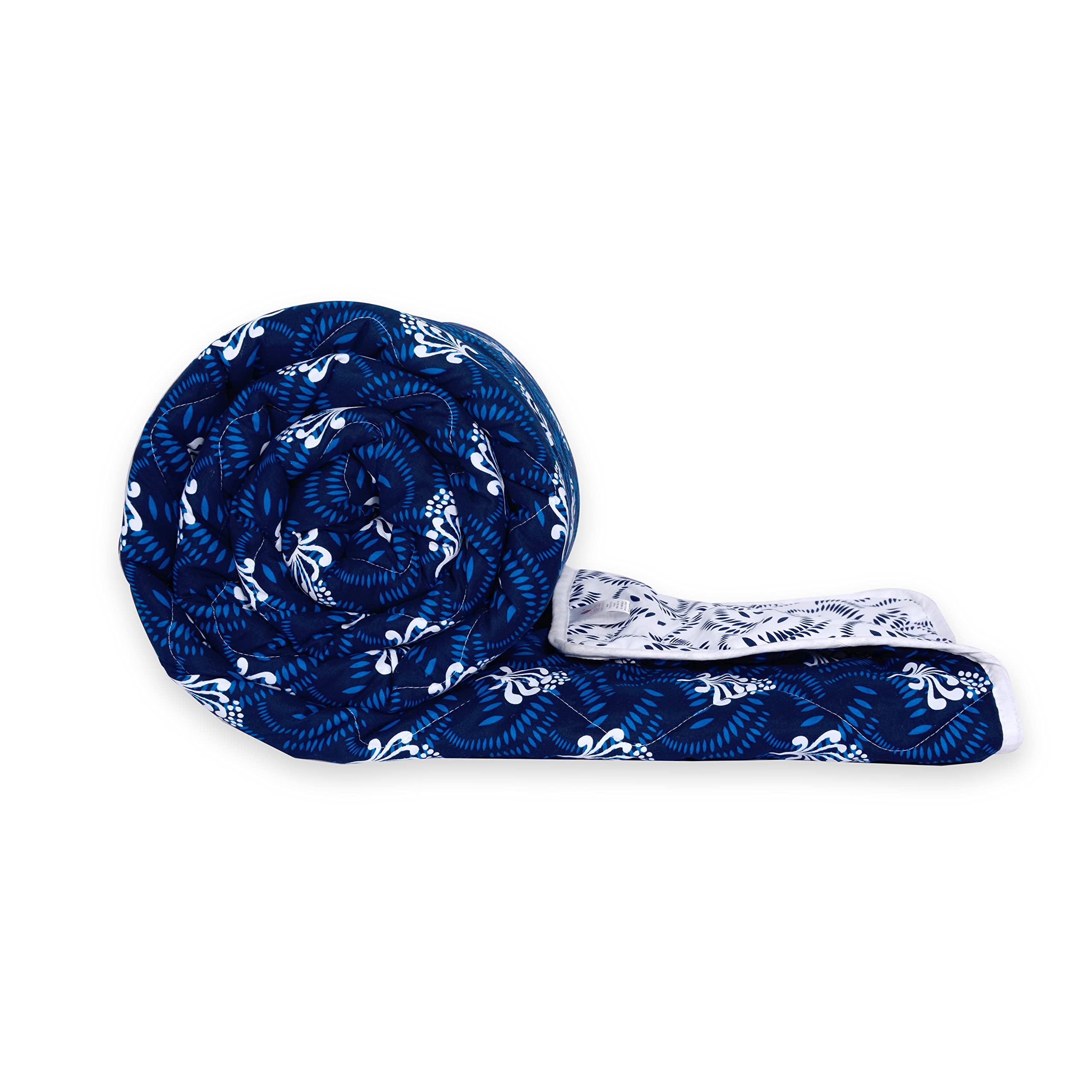 Divine Casa Microfibre Mild Winter Lightweight 120 Gsm Printed Reversible Double Bed Size Quilt Comforter Blanket (254 X 230, Ab