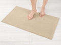 American Soft Linen Bath Rug, 20 in 34 in 100% Cotton Bath Mats Rugs for Bathroom, Non Slip Washable Shaggy Form Area Rugs, Beig