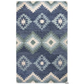 Rizzy Home Alora Decor Napoli 9' X 12' Southwestern Motifs Blue/Ivory Hand-Tufted Area Rug
