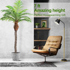 Keeplush 7Ft Tall Artificial Phoenix Palm Tree For Outdoor Indoor Decor, Large Faux Coconut Silk Palm Tree Tropical Fake Tree Pe