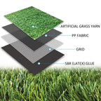 Petgrow Realistic Artificial Grass Turf -5Ftx10Ft(50 Square Ft), Thick Fake Grass Pet Dog Mat Pad With Drain Holes- Indoor Outdo