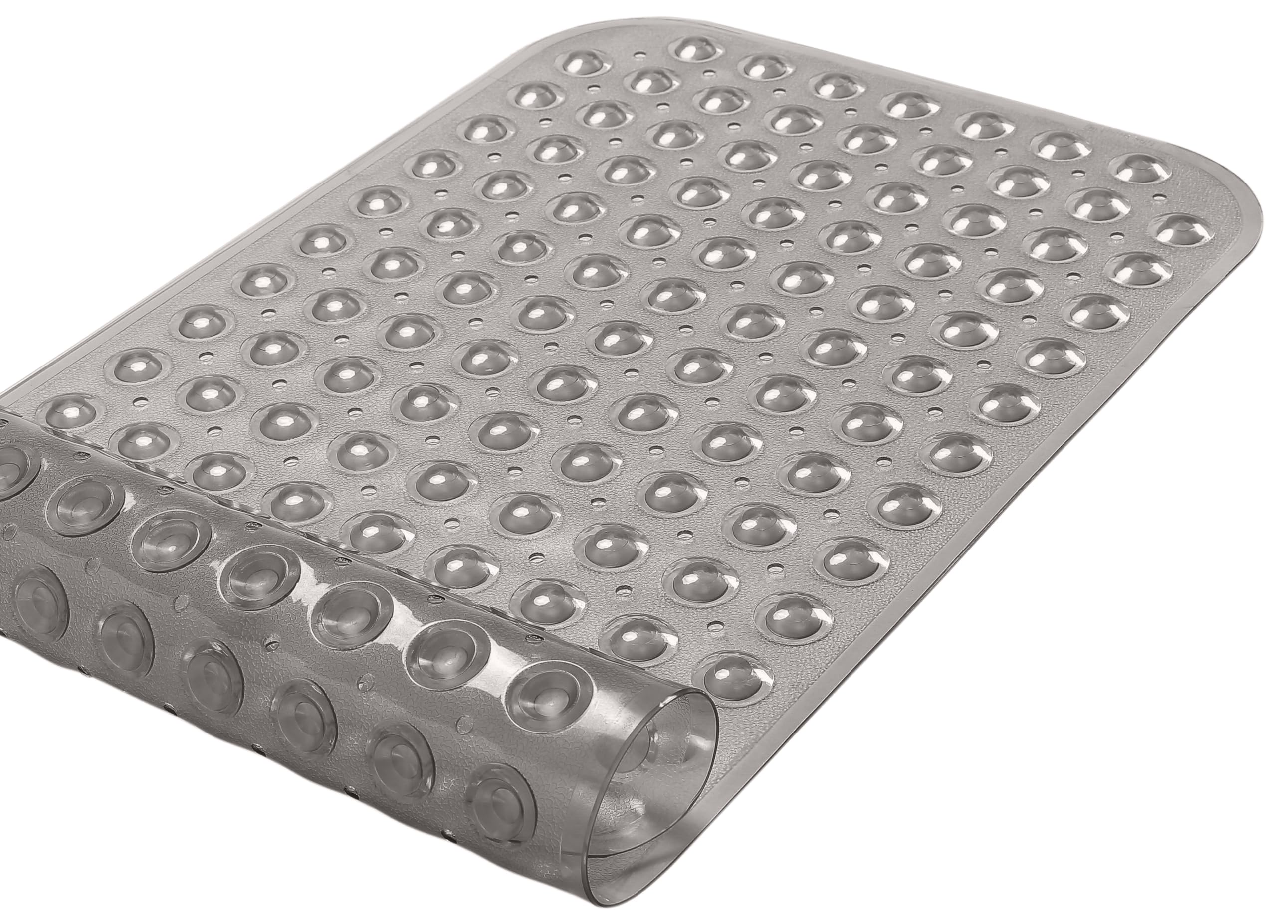 Tike Smart Medium Non-Slip Bathtub & Shower Mat 31X16 (Smooth/Non-Textured Tubs Only) Safe, Clean, Machine-Washable, Superior Gr