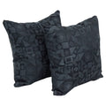 Blazing Needles Square Polyester Jacquard Throw Pillows, 17", Nina Jet 2 Count