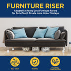 Lifemaster 16Pcs Adjustable Bed Risers - 3.5 Inch Heavy Duty Furniture Lifts For Sofa, Couch - Creates Under Bed Storage, Sup Po